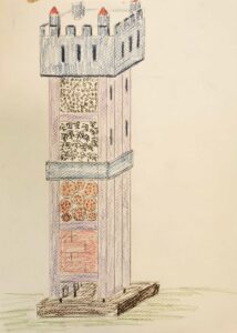 Entwurf Tudor Turm Insektenhotel